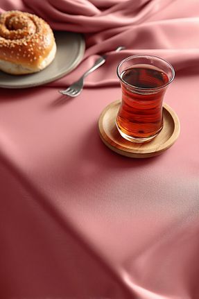 رومیزی صورتی پلی استر Medi Home - کد 933332944