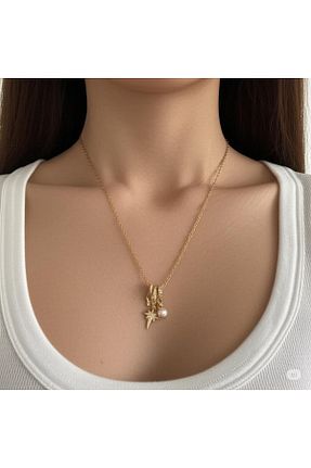 گردنبند استیل ( فولاد ) زرد زنانه استیل (فولاد) magische - کد 932076085