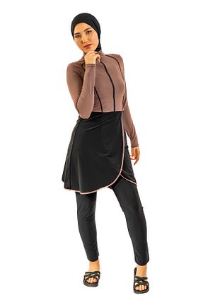 مایو حجاب قهوه ای زنانه ساده TESMAY - کد 933336742