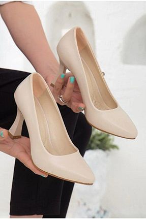 کفش مجلسی بژ زنانه پارچه ای ASİL KUNDURA - کد 932808895