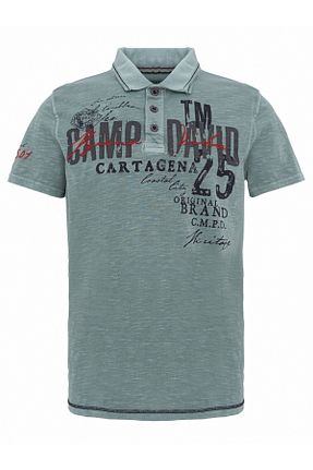 پولوشرت خاکی مردانه %100 پنبه Camp David - کد 932812195
