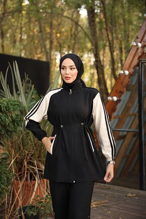 ست بالاتنه و پائین تنه حجاب مشکی زنانه رگولار MİMİ Luxury Wear - کد 899877257
