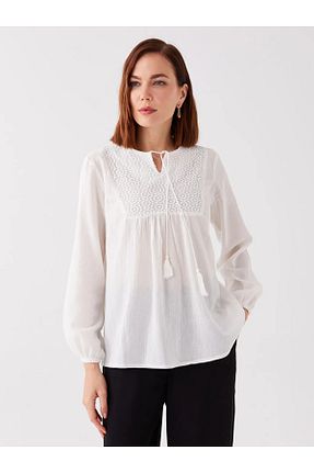 بلوز نباتی زنانه طرح دار LC Waikiki - کد 932817572