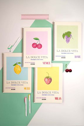 دفتر رنگی Karton Matt Notebook - کد 929595744