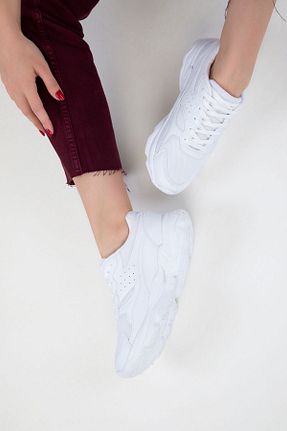 کفش اسنیکر سفید زنانه بند دار SOHO - کد 929927776
