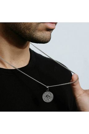گردنبند استیل ( فولاد ) طوسی زنانه استیل ضد زنگ SafaZEN - کد 931091075