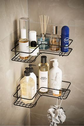 نظم دهنده حمام مشکی فلزی SUNTEL BANYO MUTFAK AKSESUARLARI - کد 641793200
