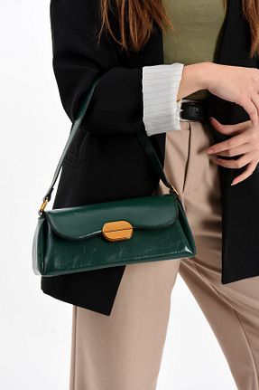 کیف دوشی خاکی زنانه چرم مصنوعی Berlin bags - کد 931120114