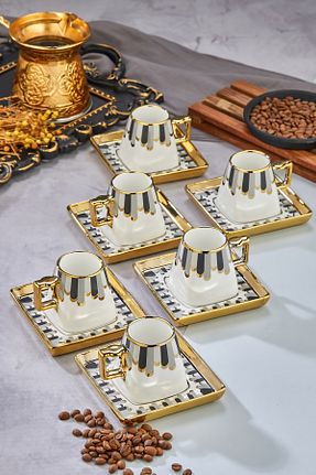 فنجان قهوه طوسی 6 نفره Cooker - کد 931146030