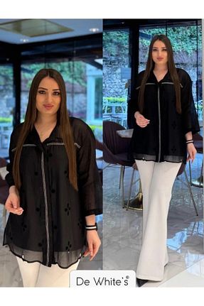 پیراهن سایز بزرگ مشکی زنانه سایز بزرگ DE WHITES - کد 931148996