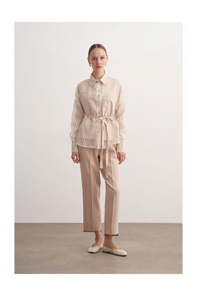 لباس بژ زنانه بافتنی FUSHYA - کد 931204060