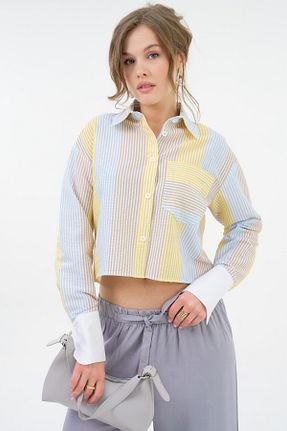 پیراهن رنگی زنانه کراپ Saade - کد 931138274