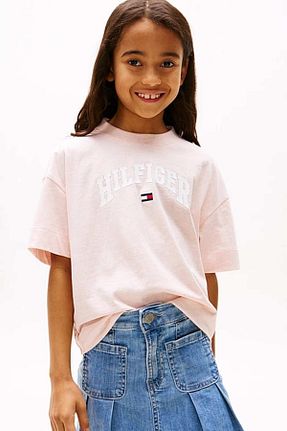 تیشرت صورتی بچه گانه رگولار Tommy Hilfiger - کد 931218947