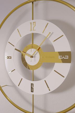 ساعت دیواری طلائی 50 * 75 MetaQuartz Aksesuar - کد 745980474