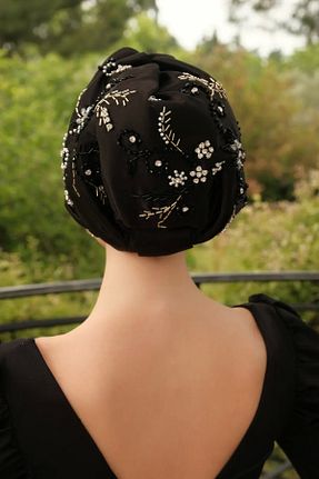 کلاه شنای حجاب مشکی زنانه ladrans - کد 848880225