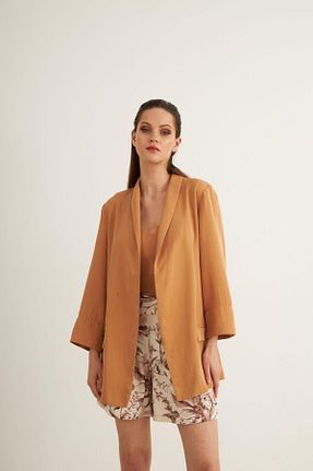 کت قهوه ای زنانه مخلوط ویسکون SELECTION PATRICE - کد 932618880