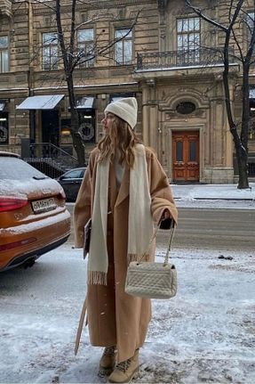 کلاه پشمی سفید زنانه پنبه ای keisy - کد 900180395