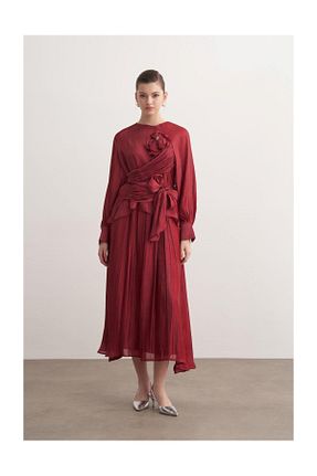 ست بالاتنه و پائین تنه حجاب زرشکی رگولار FUSHYA - کد 931191846