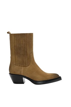 بوت / نیم بوت قهوه ای زنانه چرم مصنوعی Pull & Bear - کد 931185581