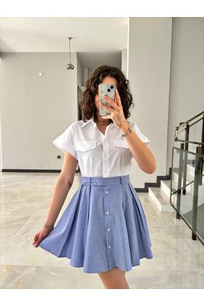 لباس آبی زنانه بافتنی Butik - کد 931207262