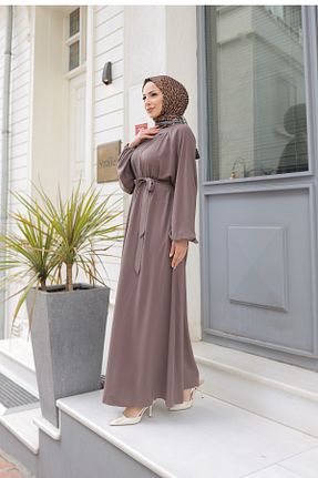 لباس حجاب قهوه ای زنانه رگولار KADEEM - کد 887079393