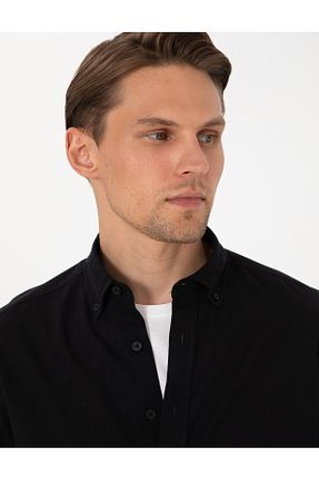 پیراهن قهوه ای مردانه رگولار Pierre Cardin - کد 904697064