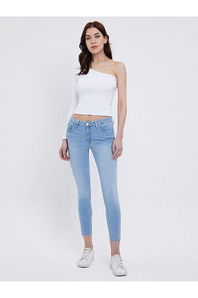 شلوار جین آبی زنانه رگولار Loft - کد 38549529