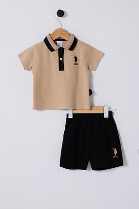 ست بالاتنه و پائین تنه بژ بچه گانه بافتنی U.S. Polo Assn. - کد 931195958