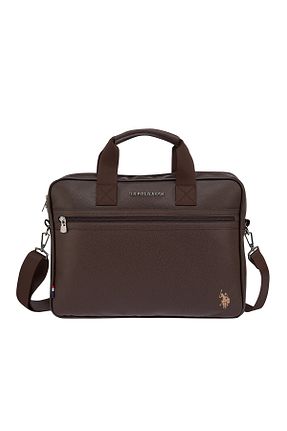 کیف لپ تاپ و مدارک قهوه ای زنانه چرم مصنوعی U.S. Polo Assn. - کد 930831033