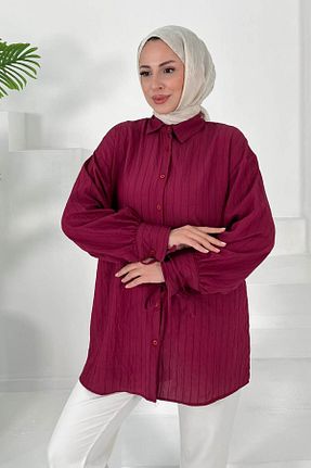 تونیک زرشکی زنانه بافتنی TOFİSA - کد 931214431
