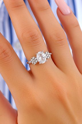 انگشتر نقره زنانه زیرکن SİLVERA TELKARİ - کد 899109116