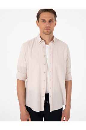 پیراهن بژ مردانه رگولار Pierre Cardin - کد 904701503