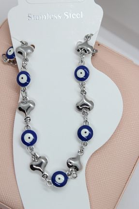 خلخال جواهر آبی زنانه استیل (فولاد) stainles steel - کد 931230138
