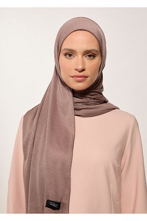 شال قهوه ای زنانه پنبه ای RABIAZ - کد 931233327