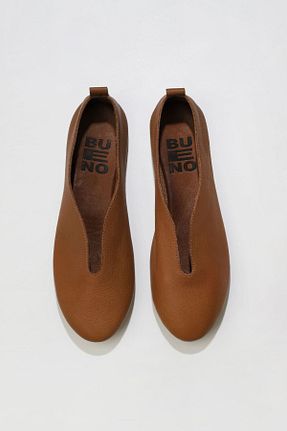بابت قهوه ای زنانه چرم خالص Bueno Shoes - کد 347606060
