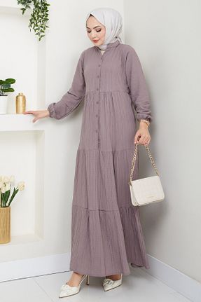 لباس حجاب قهوه ای زنانه رگولار InStyle - کد 931237267
