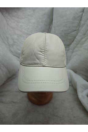 کلاه زنانه چرم خالص Tarz - کد 931241430