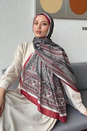 شال زرشکی زنانه lamelif - کد 931241267
