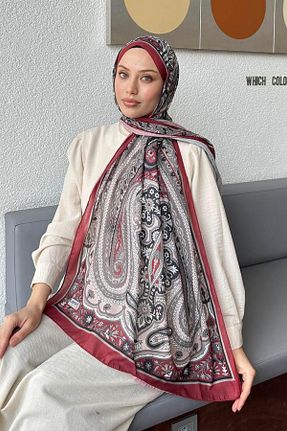 شال زرشکی زنانه lamelif - کد 931241338