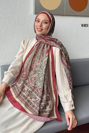 شال زرشکی زنانه lamelif - کد 931241619