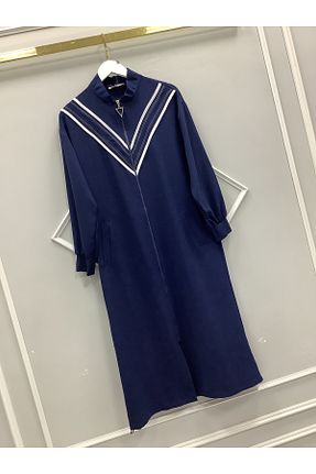 کلاه و ابایا سرمه ای زنانه پنبه پلی استر Puane - کد 931237099