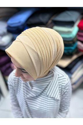 روسری زرد 100 x 100 Gülnur tasarım - کد 931241492