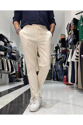 شلوار پارچه ای بژ مردانه بلند Higo Man - کد 931266857