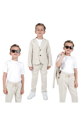 ست بالاتنه و پائین تنه بژ بچه گانه بافت Mc Emirix Kids Wear - کد 929117001