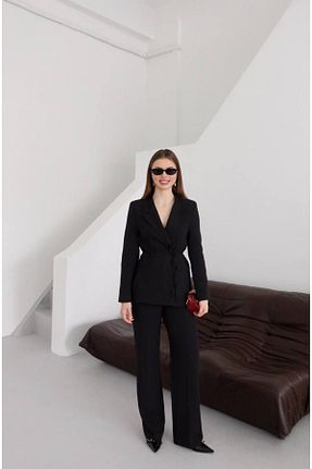 ست بالاتنه و پائین تنه مشکی زنانه بافت Castivo Fashion - کد 931267240