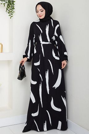 لباس حجاب مشکی زنانه رگولار hafsamina - کد 931245786