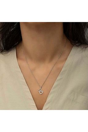 گردنبند نقره طوسی زنانه 8 عیار Gumush - کد 931266445