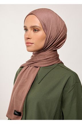 شال قهوه ای زنانه پنبه ای RABIAZ - کد 931256785
