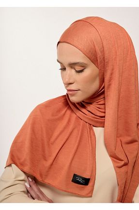 شال نارنجی زنانه پنبه ای RABIAZ - کد 931257571