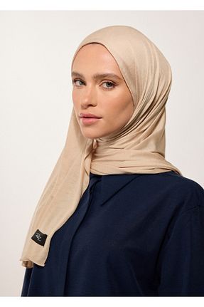 شال بژ زنانه پنبه ای RABIAZ - کد 931257725
